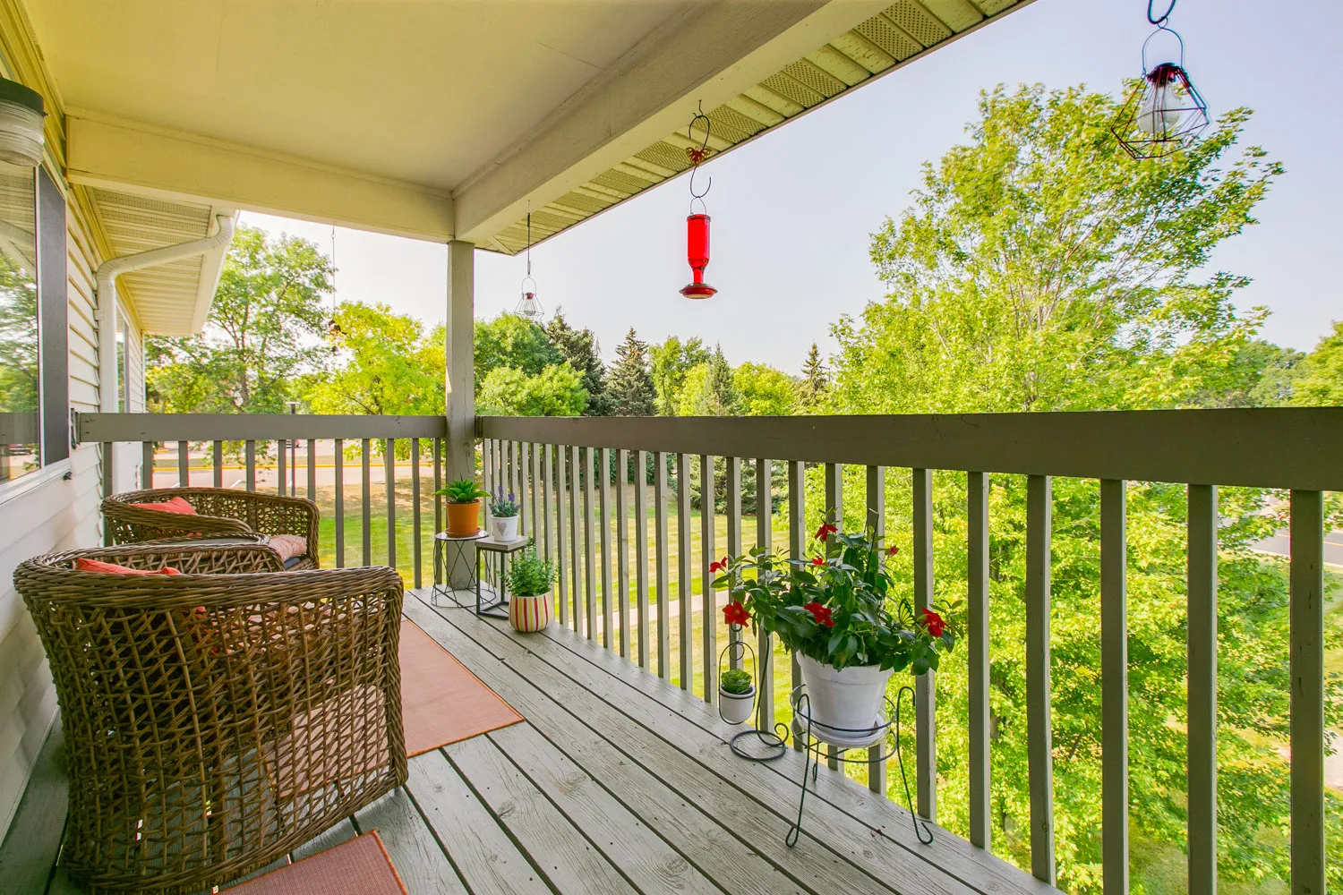 Covered balcony at Realife Cooperative of Burnsville