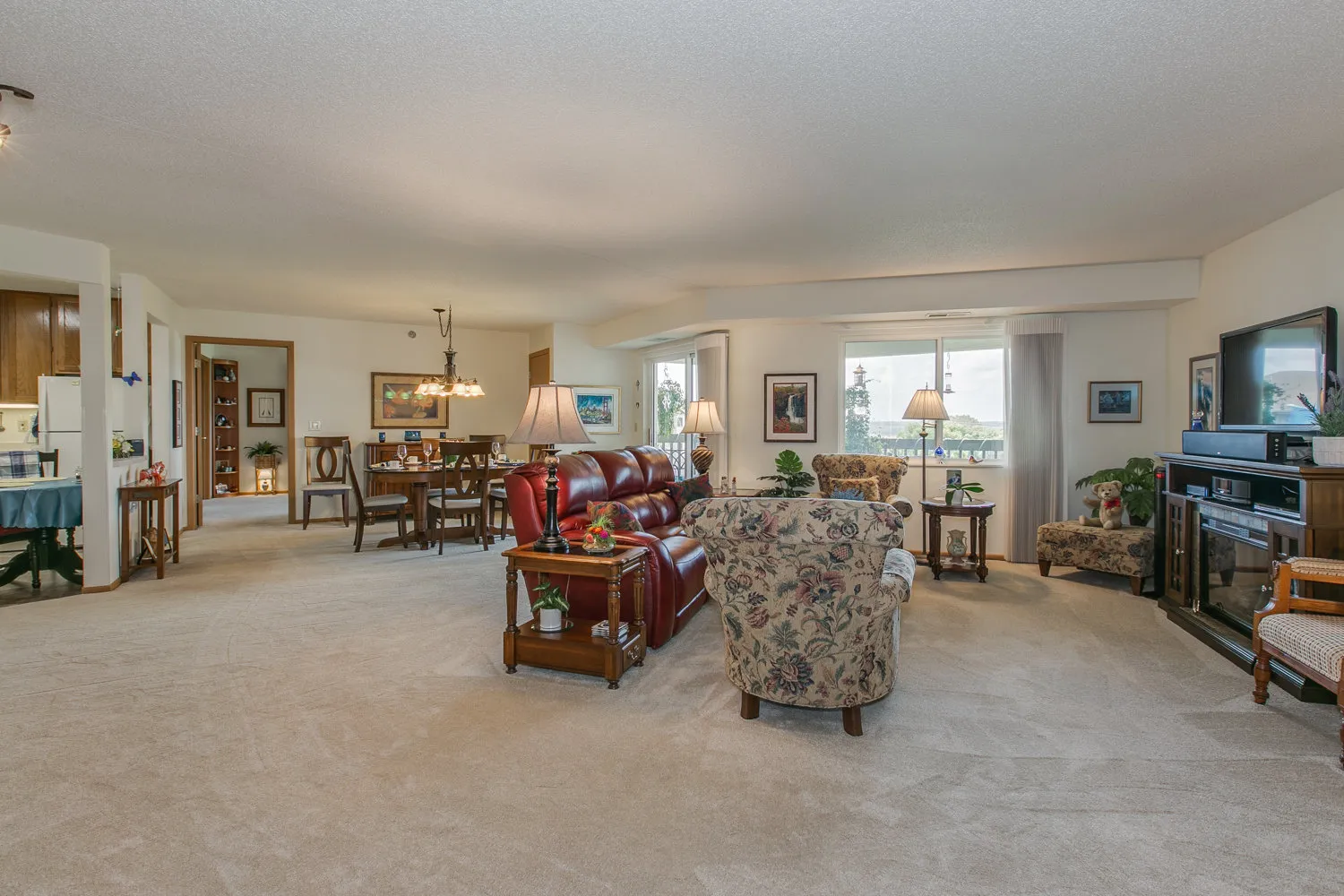 Living room in a Realife Cooperative of Burnsville home